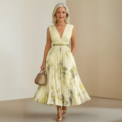 Solene | Watercolor Summer Maxi Dress