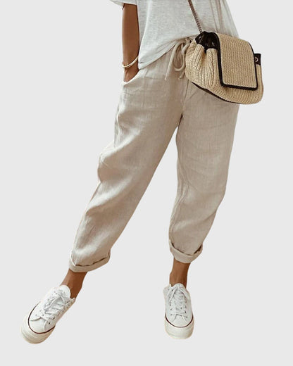 Amelie | High Waist Straight Leg Pants