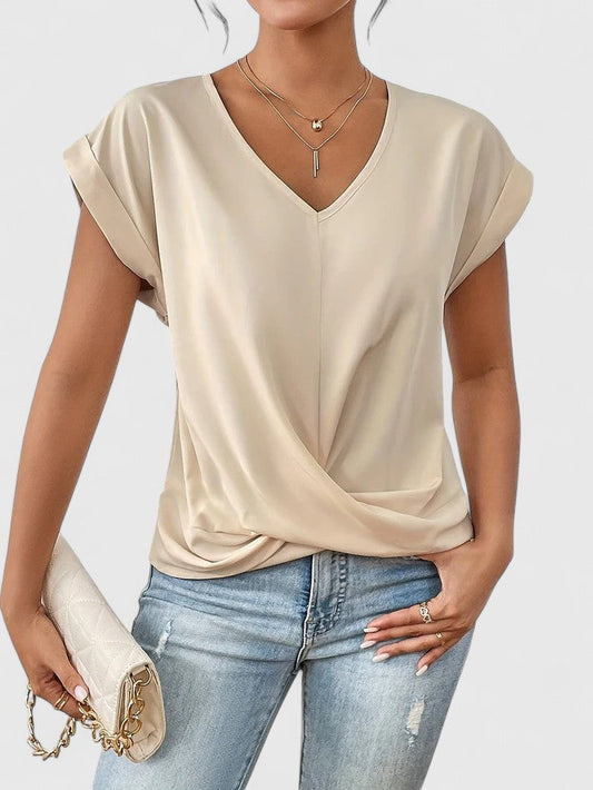 Felicity | Twist Front V Neck Blouse
