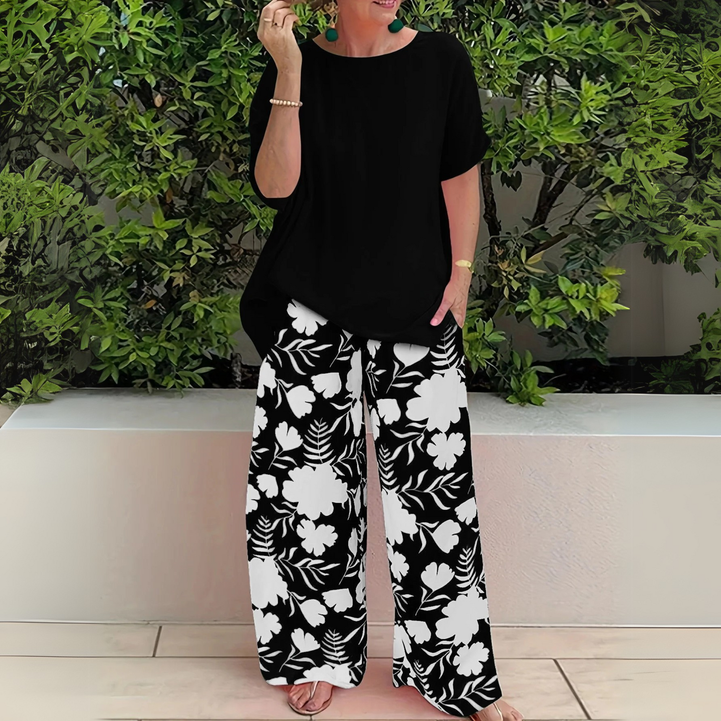 Marisol | Printed Wide-Leg Pants Set