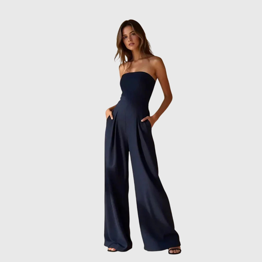 Estrella | Strapless Wide Leg Jumpsuit