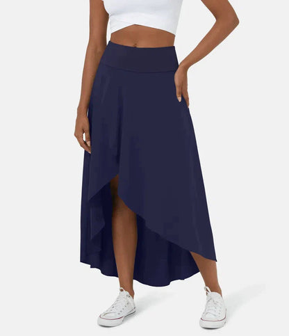 Armelle | High-Waist Ruffle-Hem Midi Skirt