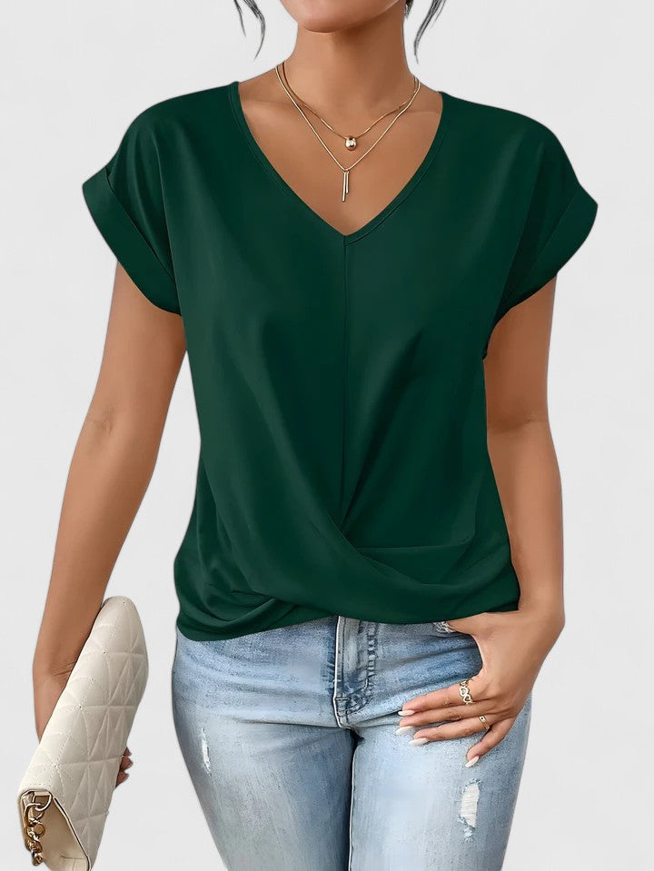 Felicity | Twist Front V Neck Blouse