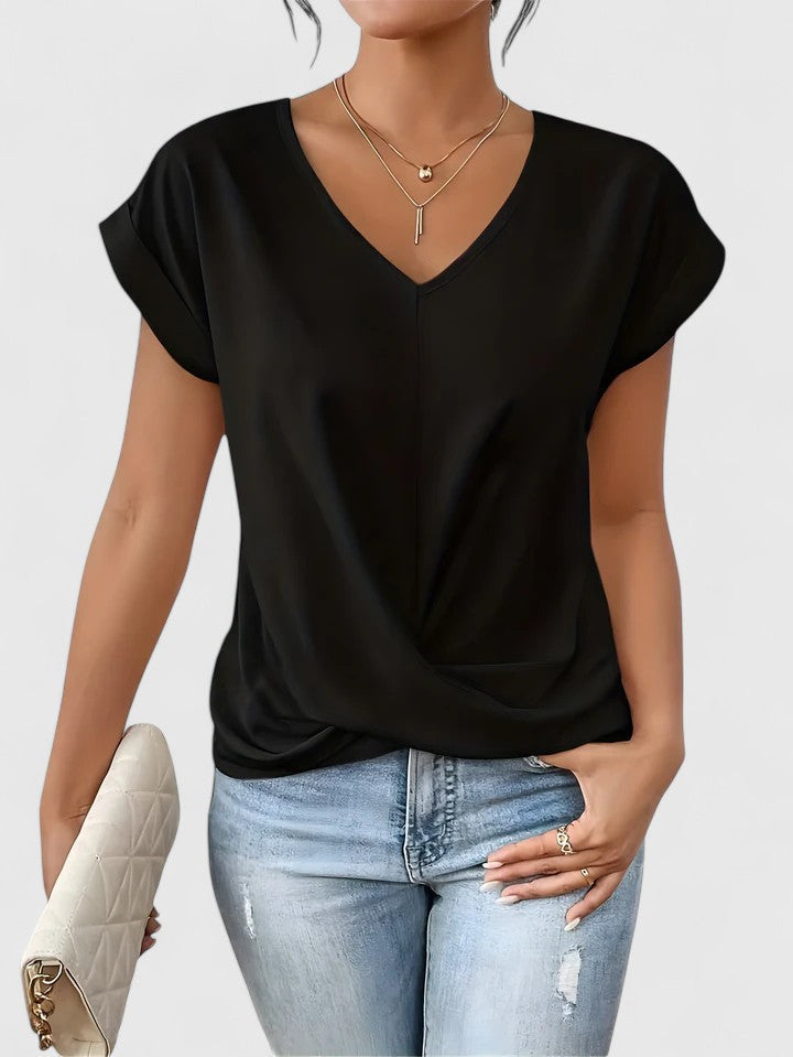 Felicity | Twist Front V Neck Blouse