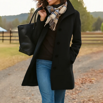 Saga | Button-Front Midi Coat