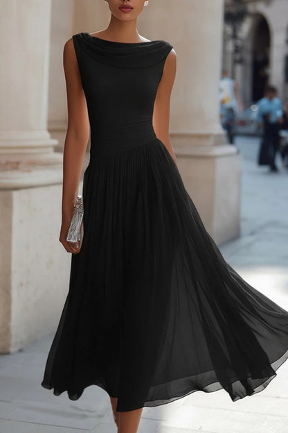 Seraphina | Draped Pleated Midi Dress