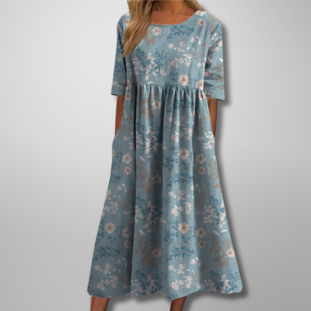 Flora | Floral Loose Fit Midi Dress