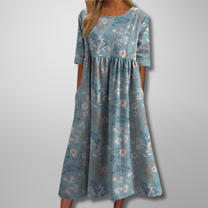 Flora | Floral Loose Fit Midi Dress