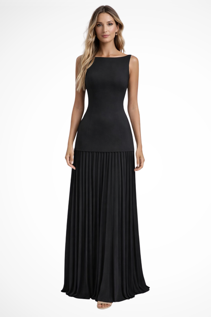 Elodie | Pleated Wedding Guest Maxi Dress