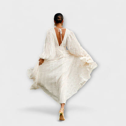 Marielle | Cream Maxi Dress for Summer Events