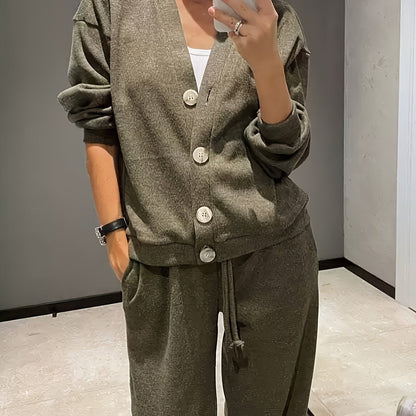 Mariska | Button-Front Jacket & Trouser Set