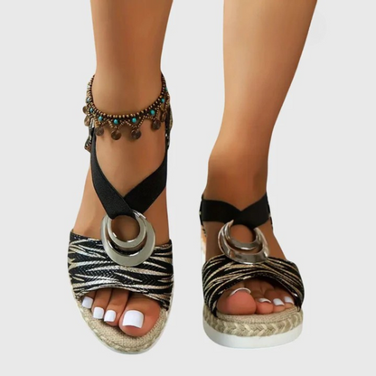 Odette | Cross-Strap Footbed Slide Sandals