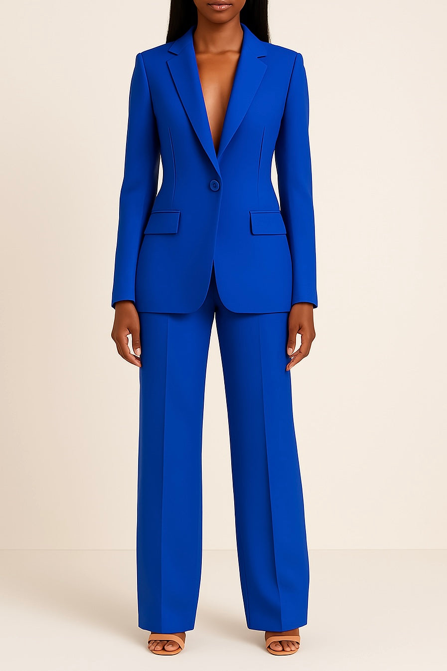 Ella | Longline Blazer & Trouser Pantsuit Set