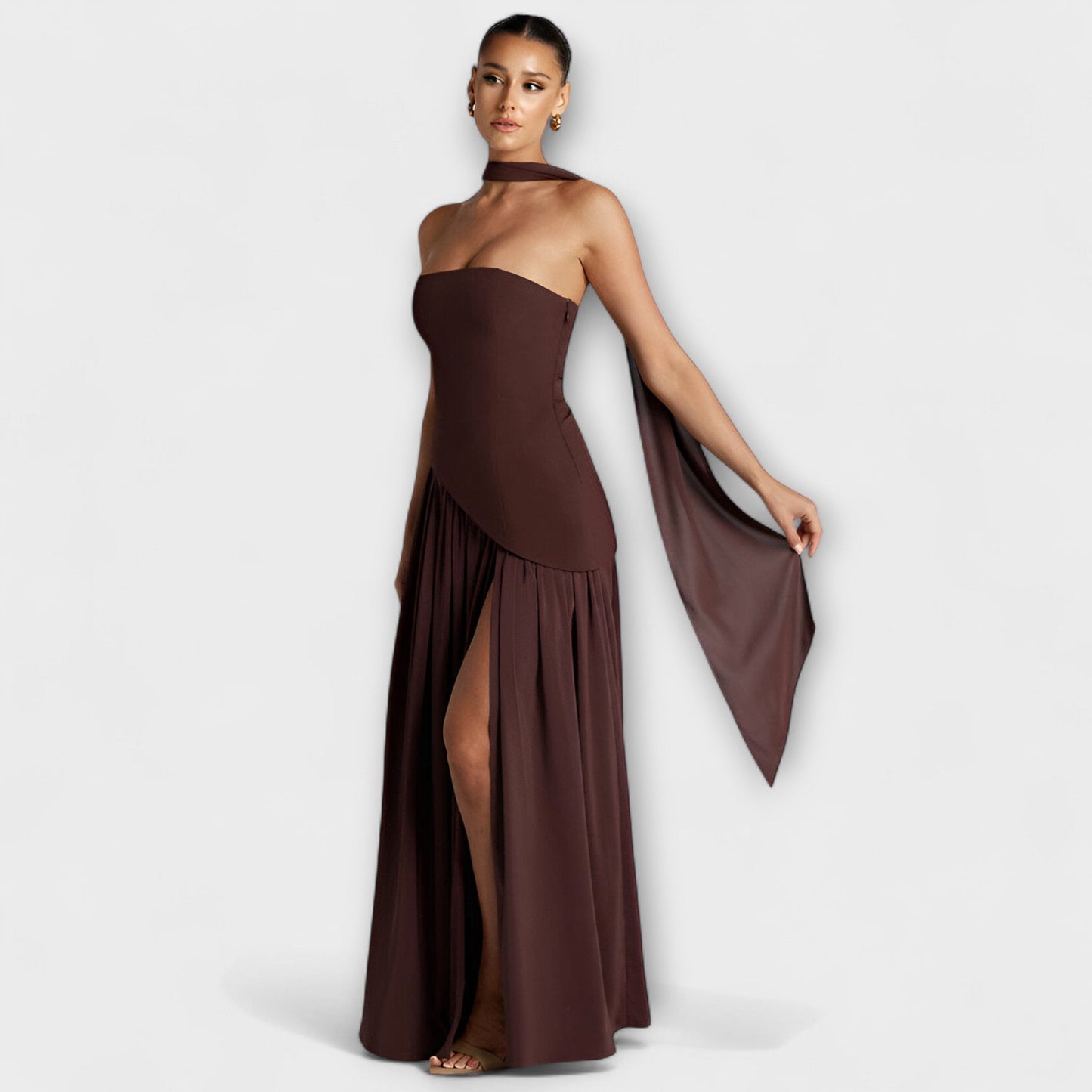 Kiera | Contrast Prom Maxi Dress