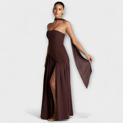 Kiera | Contrast Prom Maxi Dress