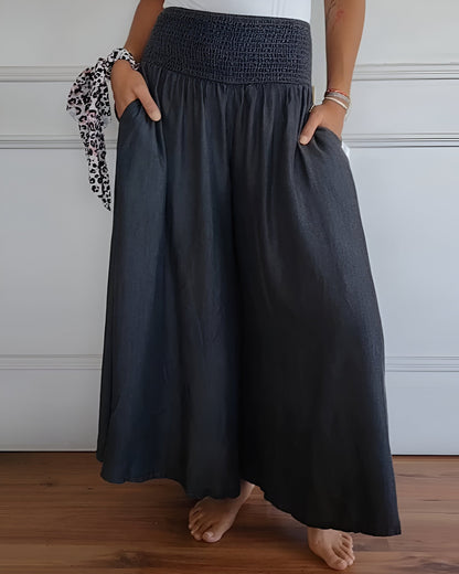 Lorraine | Elastic Waist Wide Leg Pants