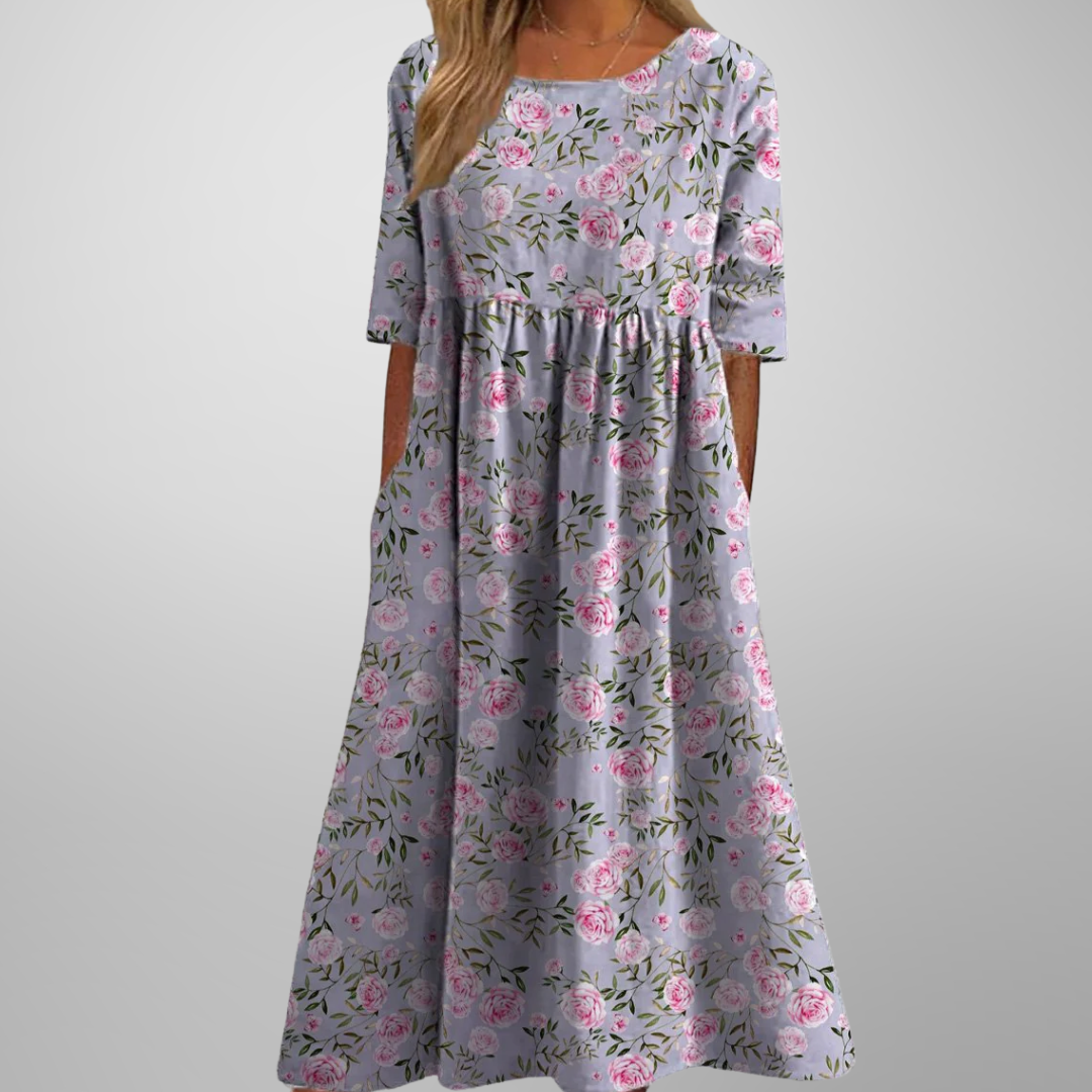 Flora | Floral Loose Fit Midi Dress