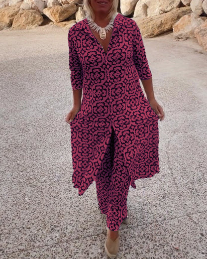 Romilly | Geometric Print Two-Piece Set