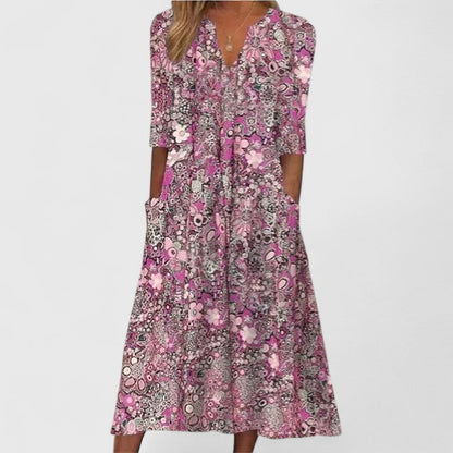 Queenie | Floral Maxi Dress with Pockets