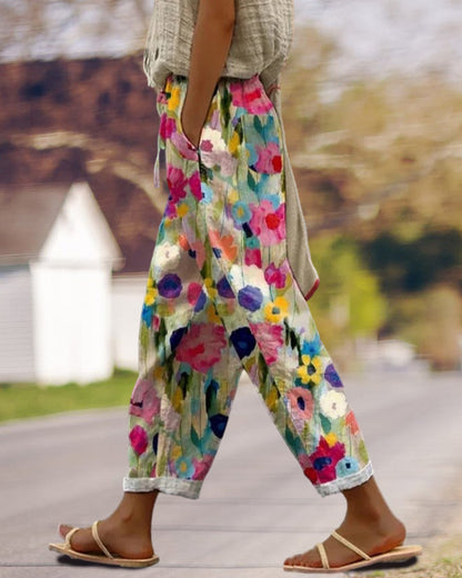 Lunara | Relaxed Floral Print Pants