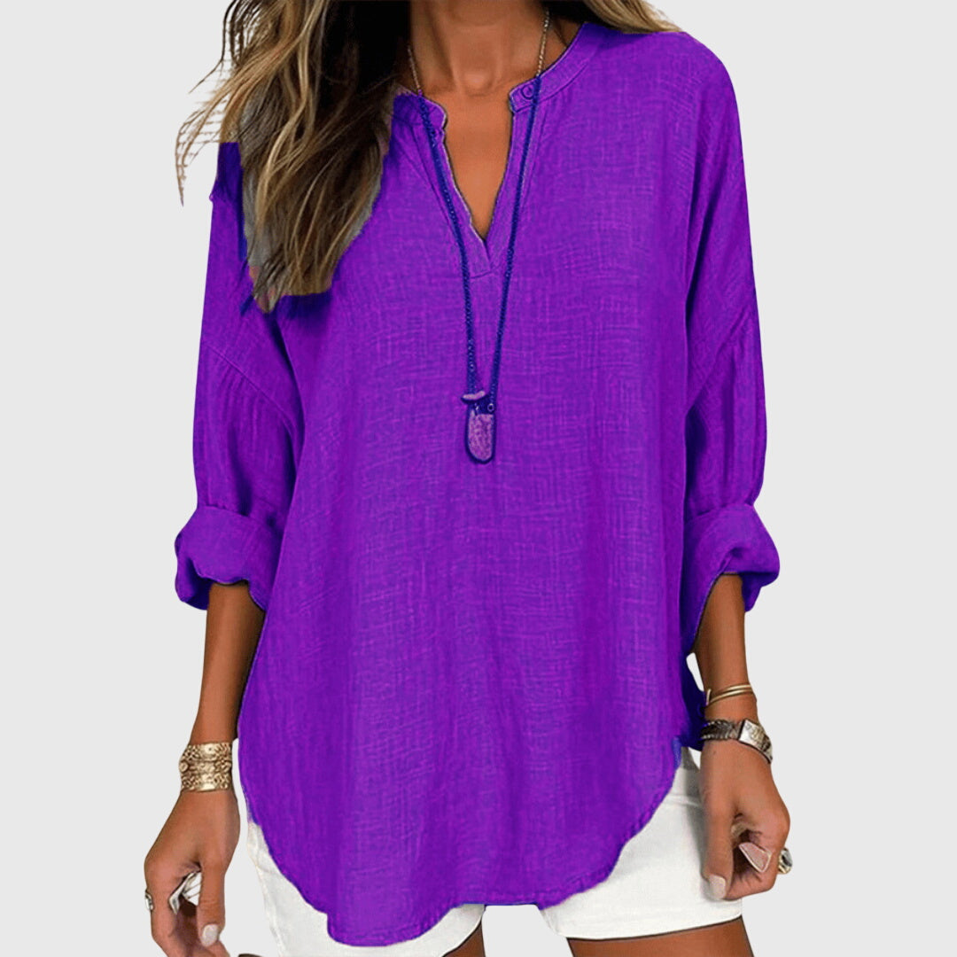 Roxanne | Flowy Long Sleeve Beach Shirt