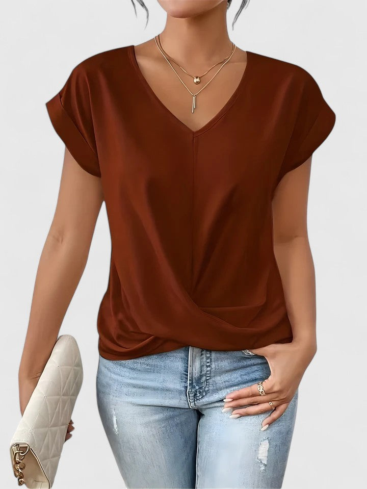 Felicity | Twist Front V Neck Blouse