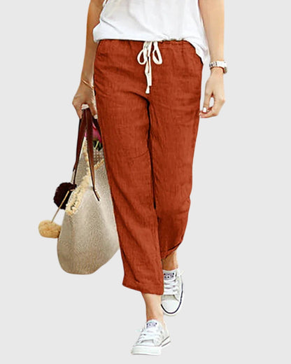 Mirelle | Linen Look Wide Leg Pants