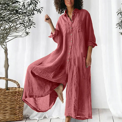 Isolde | Shawl Collar Printed Jumpsuit