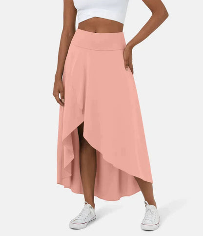 Armelle | High-Waist Ruffle-Hem Midi Skirt