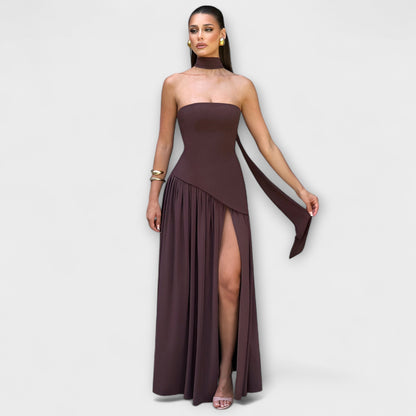 Kiera | Contrast Prom Maxi Dress