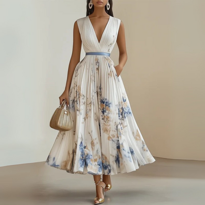 Solene | Watercolor Summer Maxi Dress