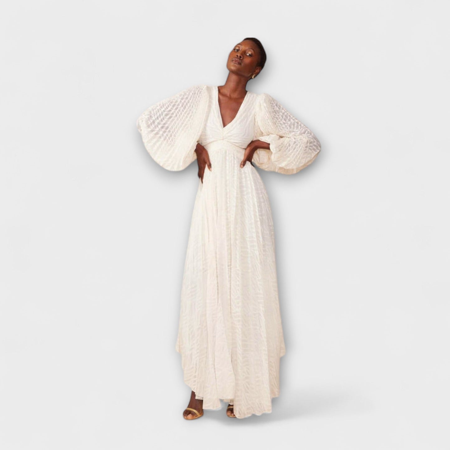 Marielle | Cream Maxi Dress for Summer Events