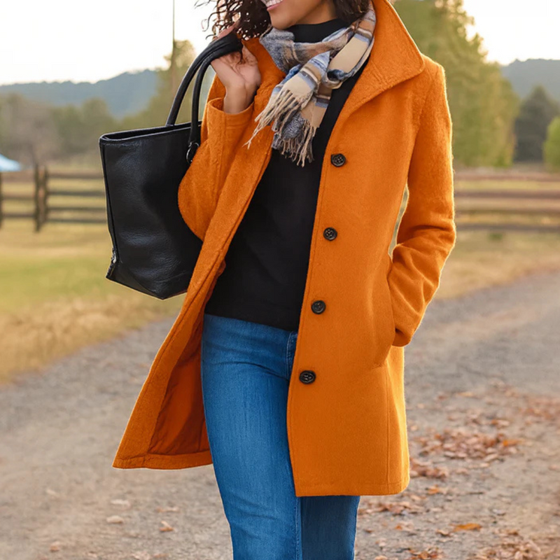Saga | Button-Front Midi Coat