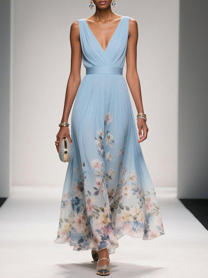 Florentina | Floral V-Neck Wedding Guest Dress