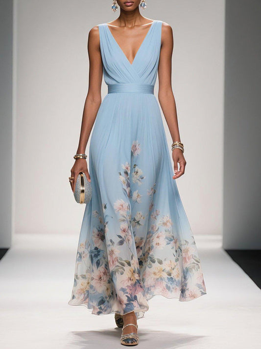 Florentina | Floral V-Neck Wedding Guest Dress