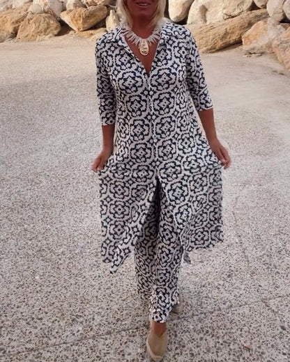 Romilly | Geometric Print Two-Piece Set