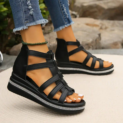 Vianna | Rhinestone Flat Sandals