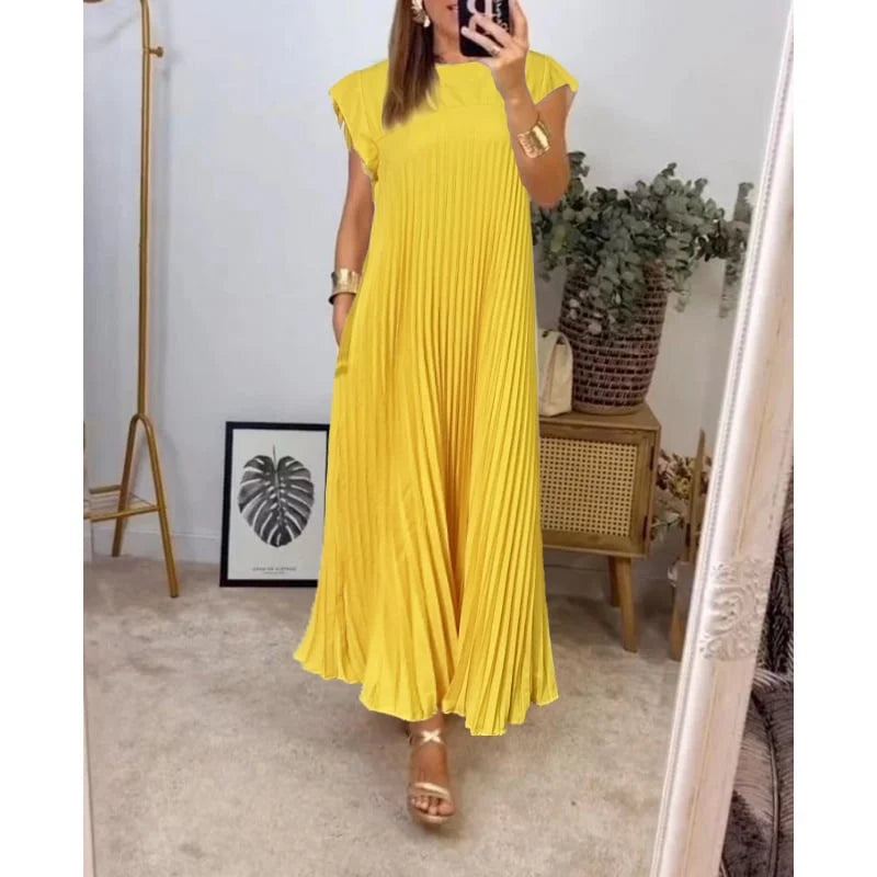 Serelina | Pleated Maxi Cocktail Dress