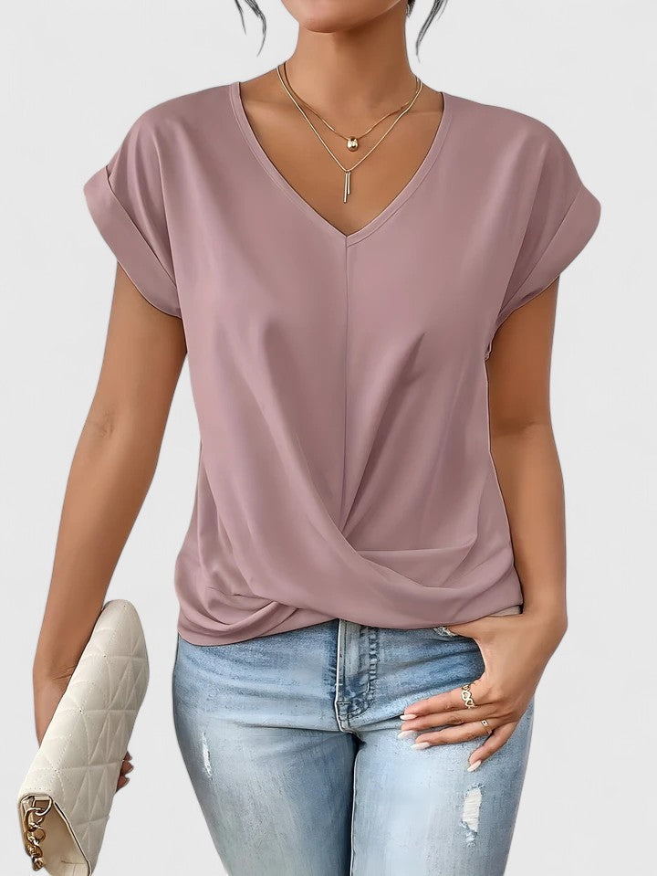 Felicity | Twist Front V Neck Blouse