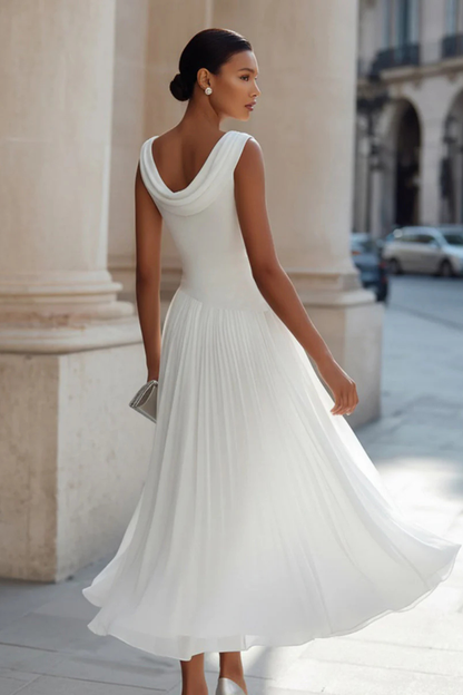 Seraphina | Draped Pleated Midi Dress