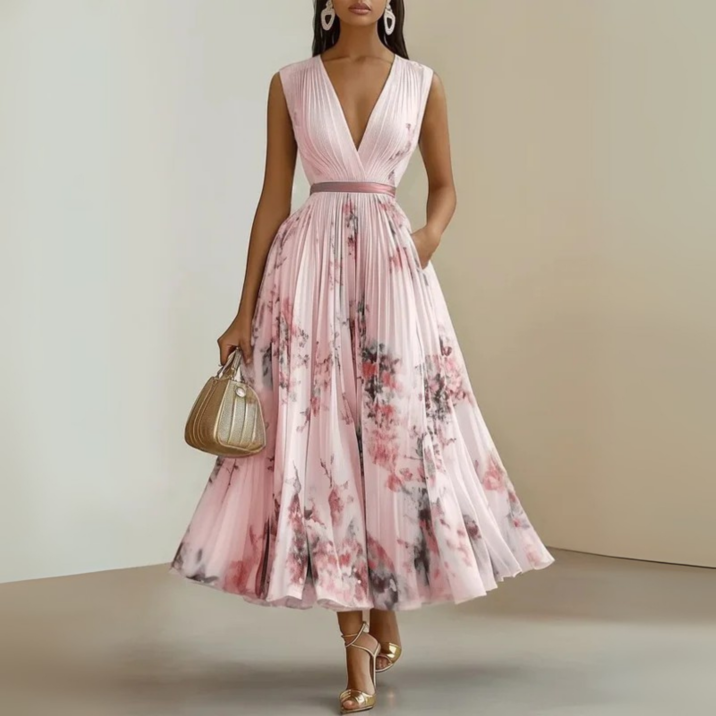 Solene | Watercolor Summer Maxi Dress