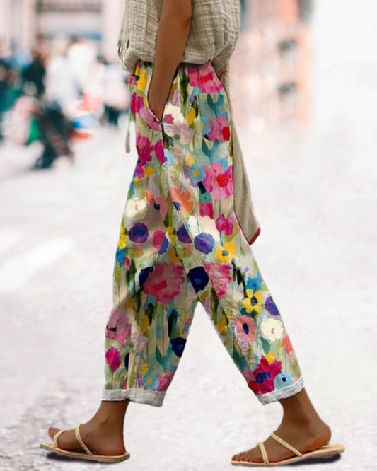 Lunara | Relaxed Floral Print Pants
