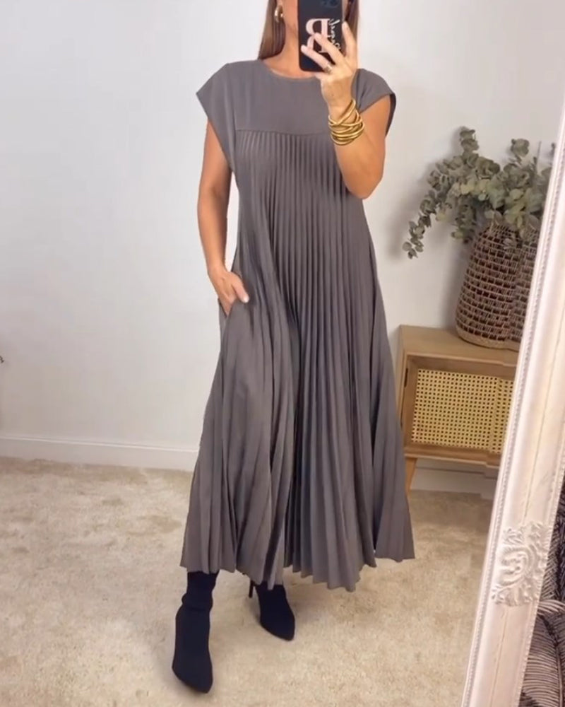 Serelina | Pleated Maxi Cocktail Dress