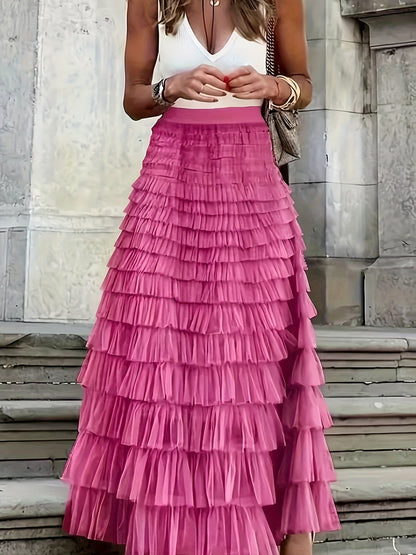 Amalia | Layered Tulle Maxi Skirt