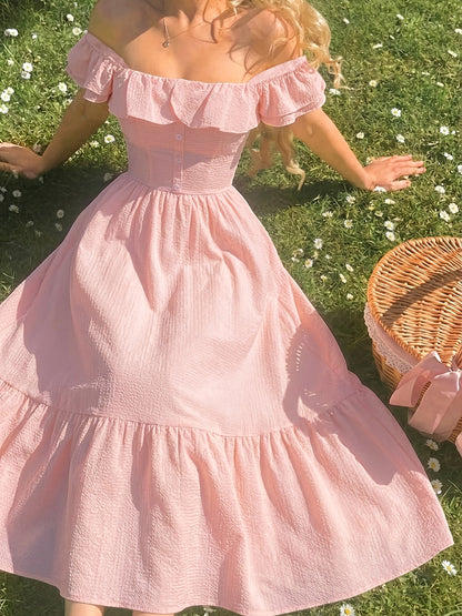 Marielle | Off-Shoulder Ruffled Maxi Dress
