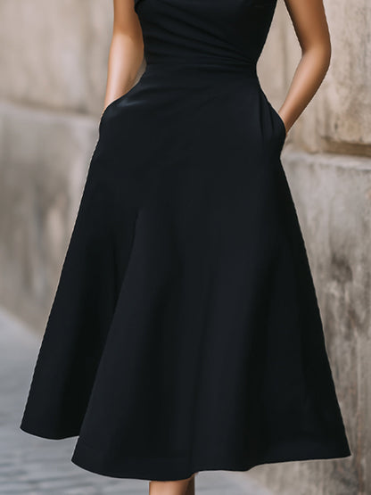 Seraphine | One-Shoulder Midi Cocktail Dress