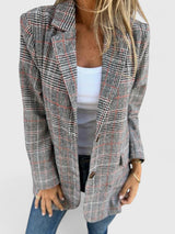Reeve | Checked Single-Button Blazer