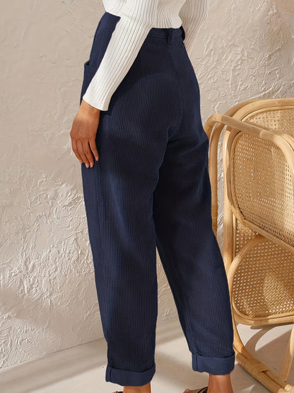 Cordelia | Relaxed Corduroy Tapered Pants