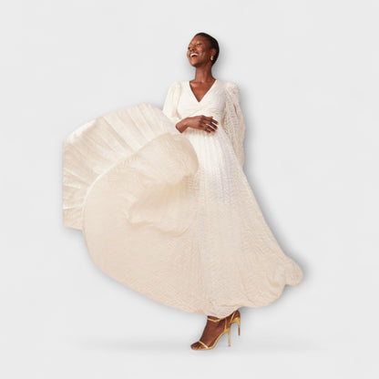 Marielle | Cream Maxi Dress for Summer Events
