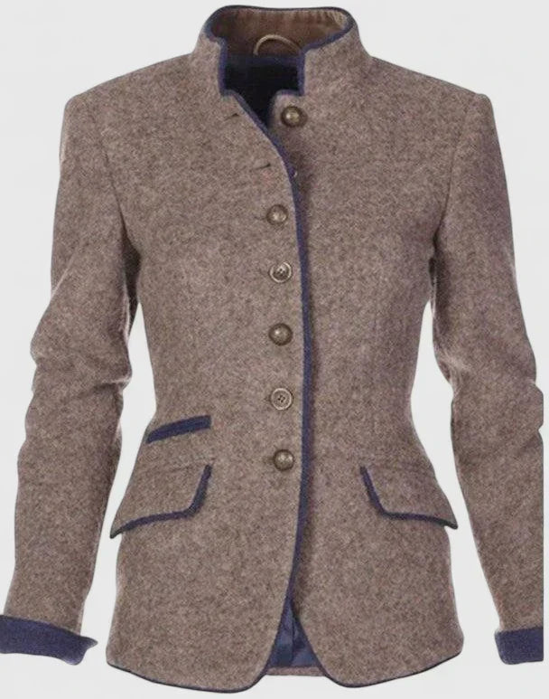 Winona | High Collar Long Sleeve Knit Cardigan